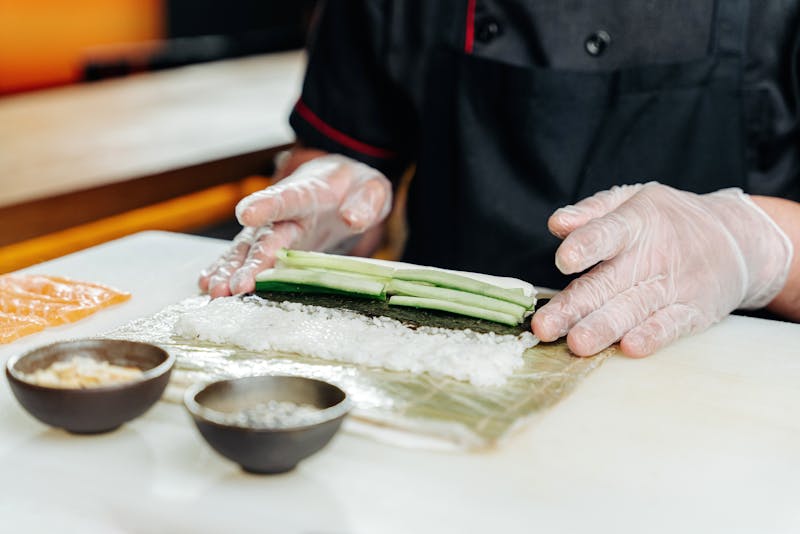 Maki concombre avocat végétarien
